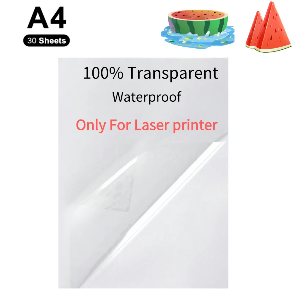 

OEING Прозрачные Виниловые Наклейки для Лазерного Принтера 30 Листов