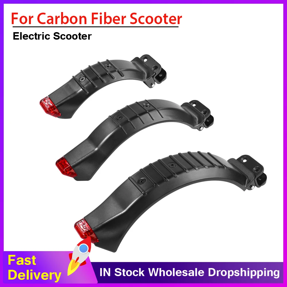 

Rear Tail Lamp Flashlight Mudguard Rear Brake Foot Brake Fender for Carbon Fiber Electric Scooter 6.5/5.5/8 Inch Fender Cover