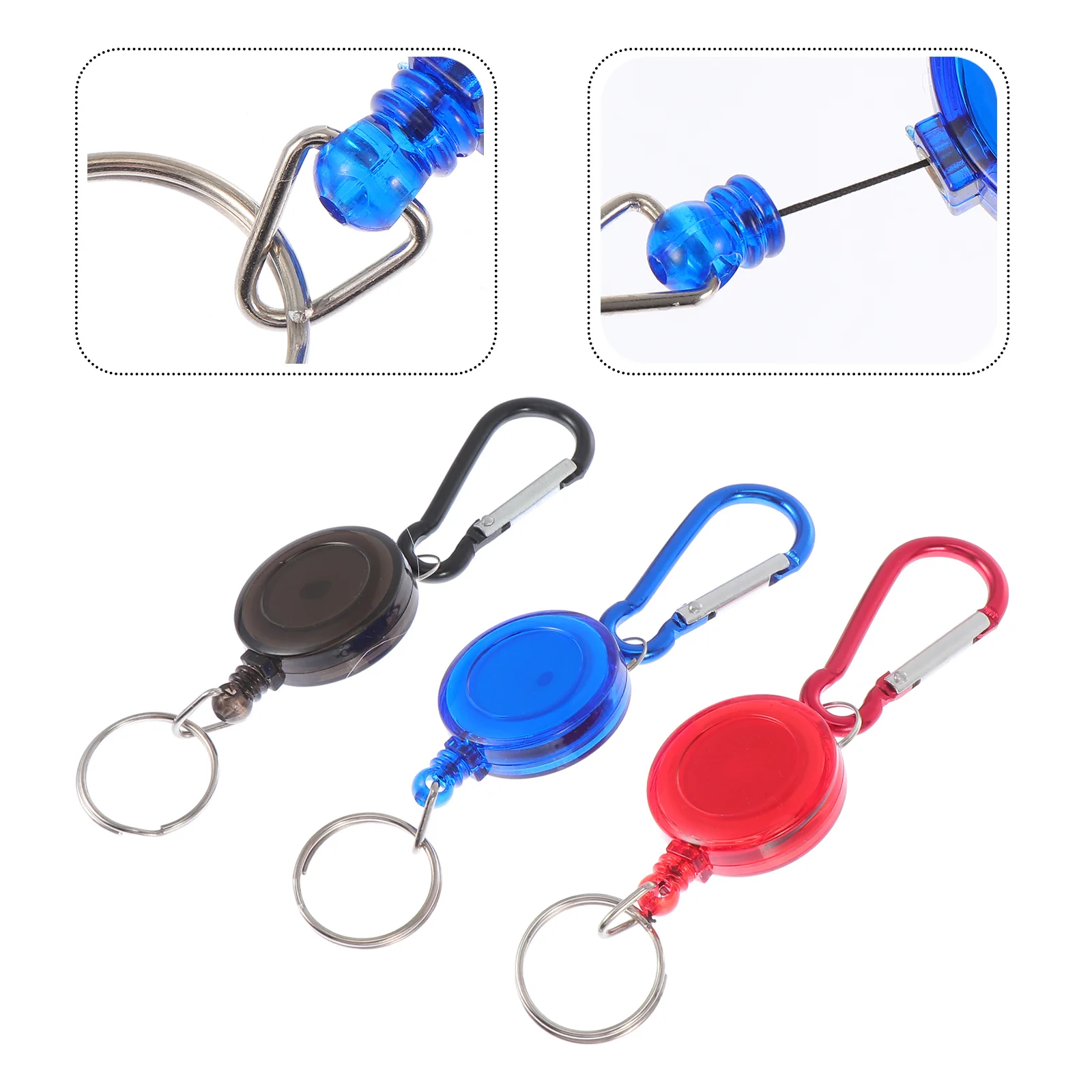 

6 Pcs Metal Bracket Easy Buckle Backpack Hanging Backpack Hanging Buckle Key Abs Retractable Chain Nurse