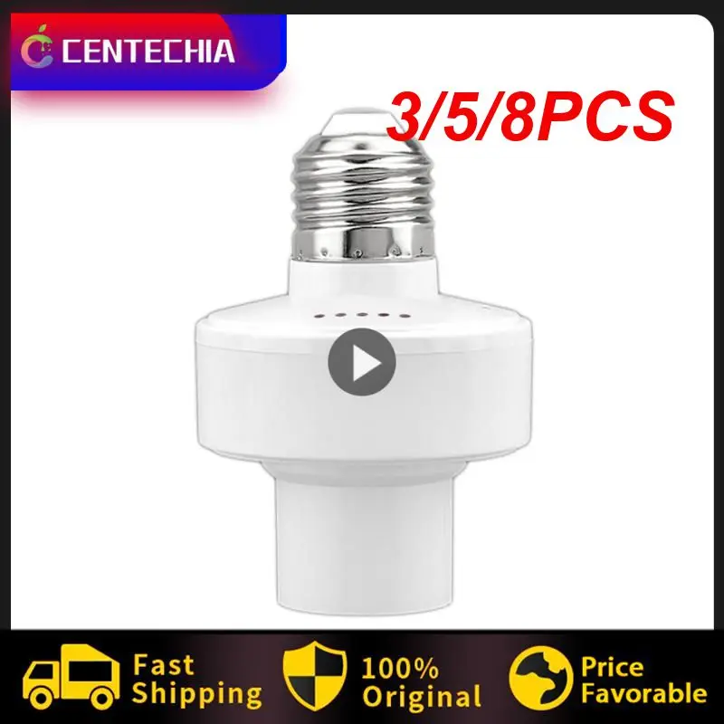 

3/5/8PCS Smart Life Remote Contro Lamp Holder Wireless Smart Light Bulb Adapter Wifi E27 Bulb Base