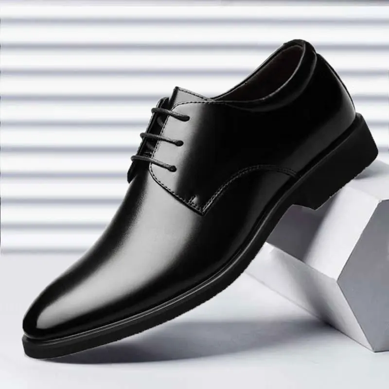

Quality male leather british business shoes extra size 38-48 soft leather man split leather dress shoes