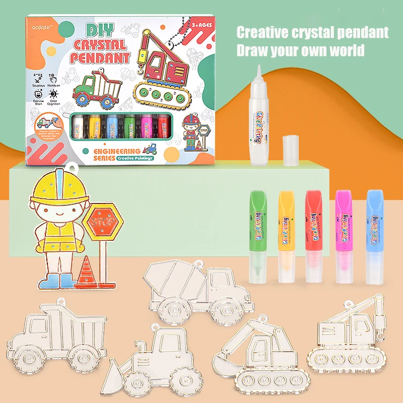 

Montessori Kids DIY Painting Magic Gum Paint Cartoon Animal Painting Arts Children Toys Gift Learning Educational Toys Christmas
