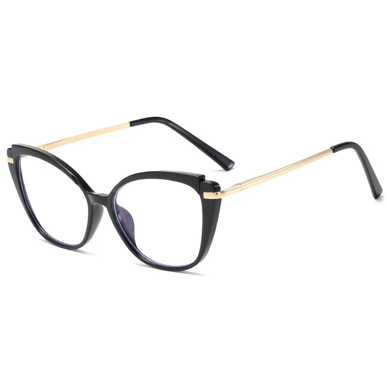 

New 1PC Blue Light Blocking Glasses Frame Women Fashion Optical TR90 Spectacle Frames Men Vintage Cat Eye Decorative Eyeglasses