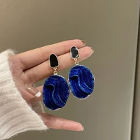 shangzhihua 2022 trend korea new klein blue irregular pendant earrings are unusual gift accessories for womens fashion jewelry