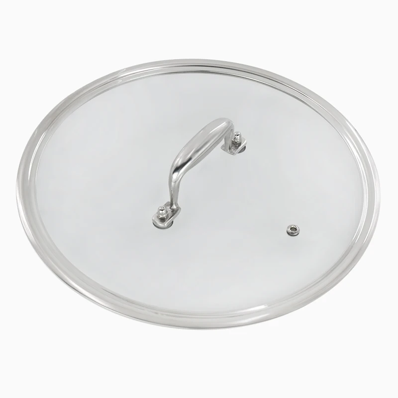 Сковорода антипригарная трехслойная с стеклянной крышкой 11 дюймов 20-28 см