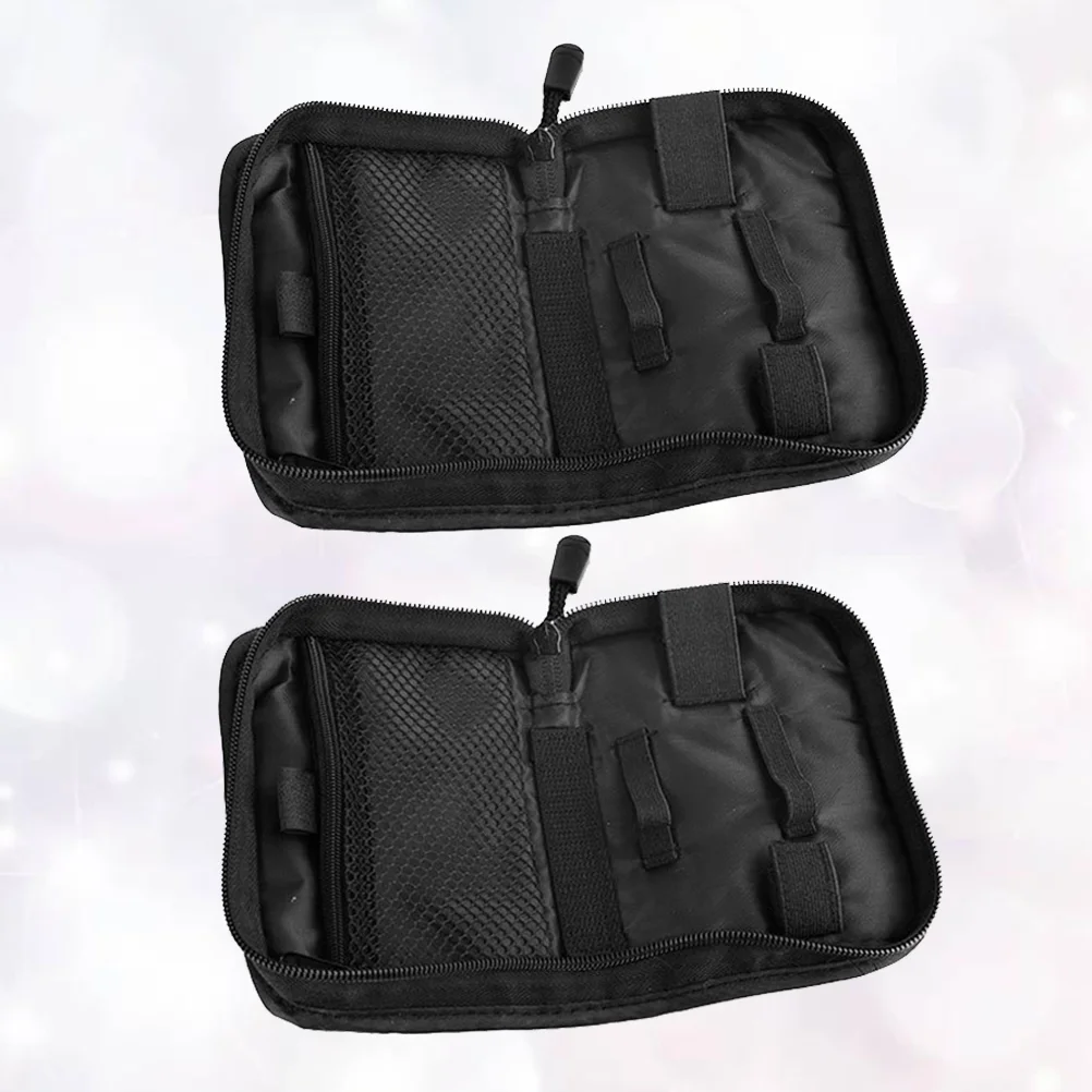

2 PCS Travel Organizer Bags Protective Case Blood Glucose Tester Fingertip Pulse Carry Travel