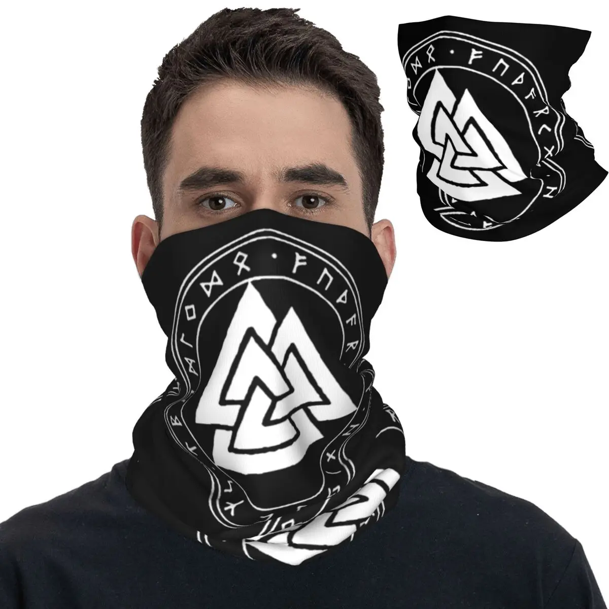 Valknut Runes бандана Шея Гетры с принтом Valhalla шарф многофункциональная Балаклава