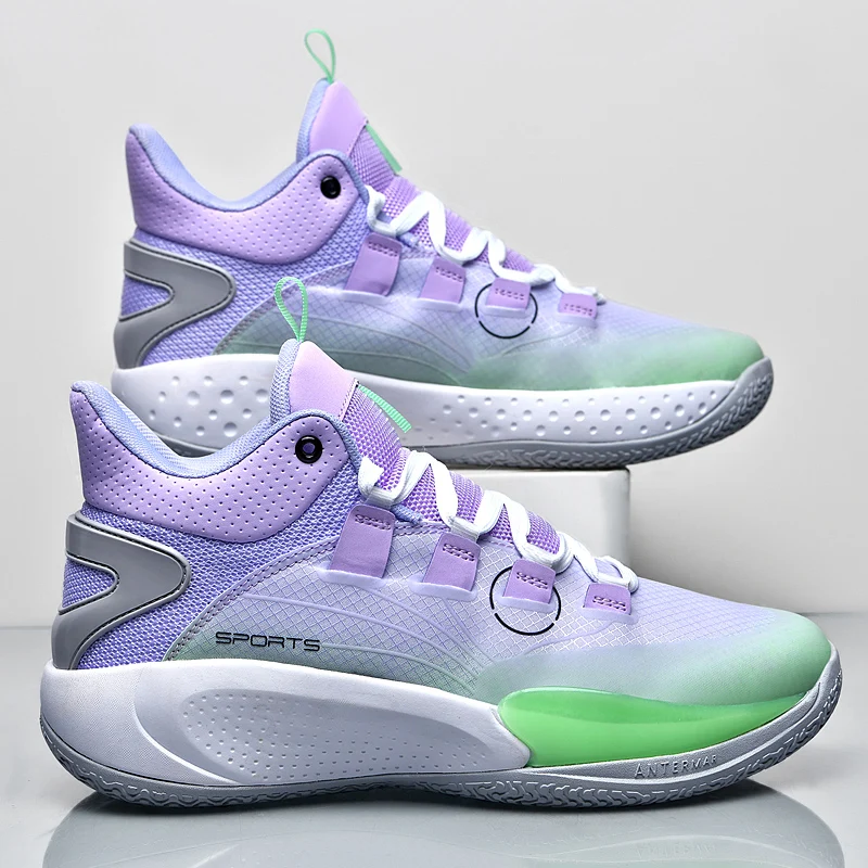 Breathable Non Slip Outdoor Sneakers Streetball Couple Workout Tennis For Fitness