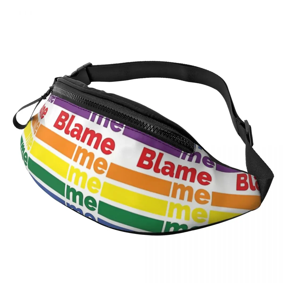 

LGBTQ Pride Printed Waist Bags Blame Me Fashion Belt Bags Unisex Sport Fanny Pack Design Banana Packs