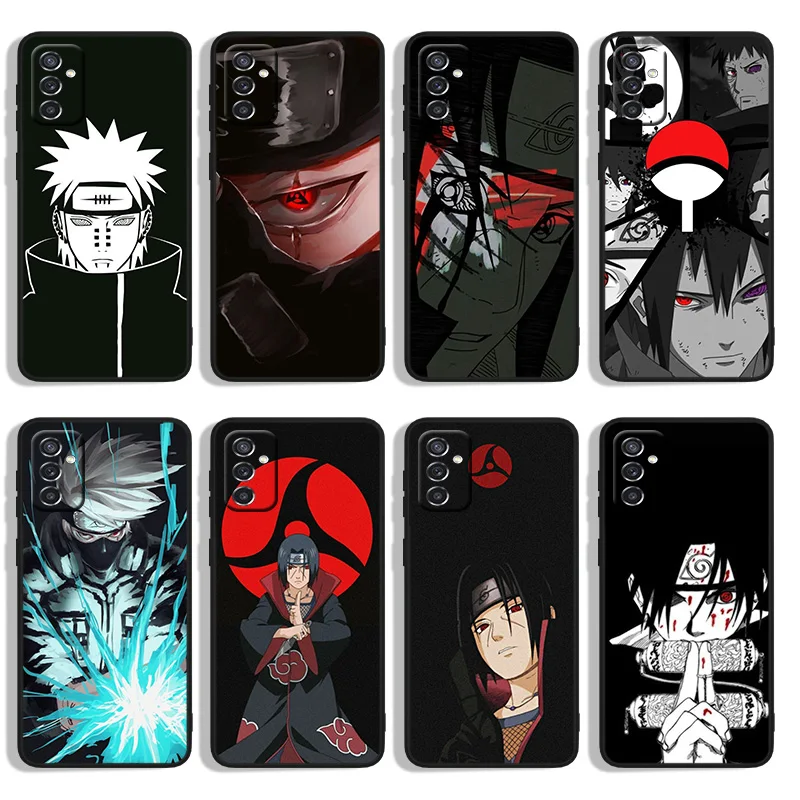 

Black Naruto anime For Samsung Note 20 10 9 8 Ultra Plus lite M52 M22 M32 M62 M31S M21 M20 M12 M10 Black Phone Case