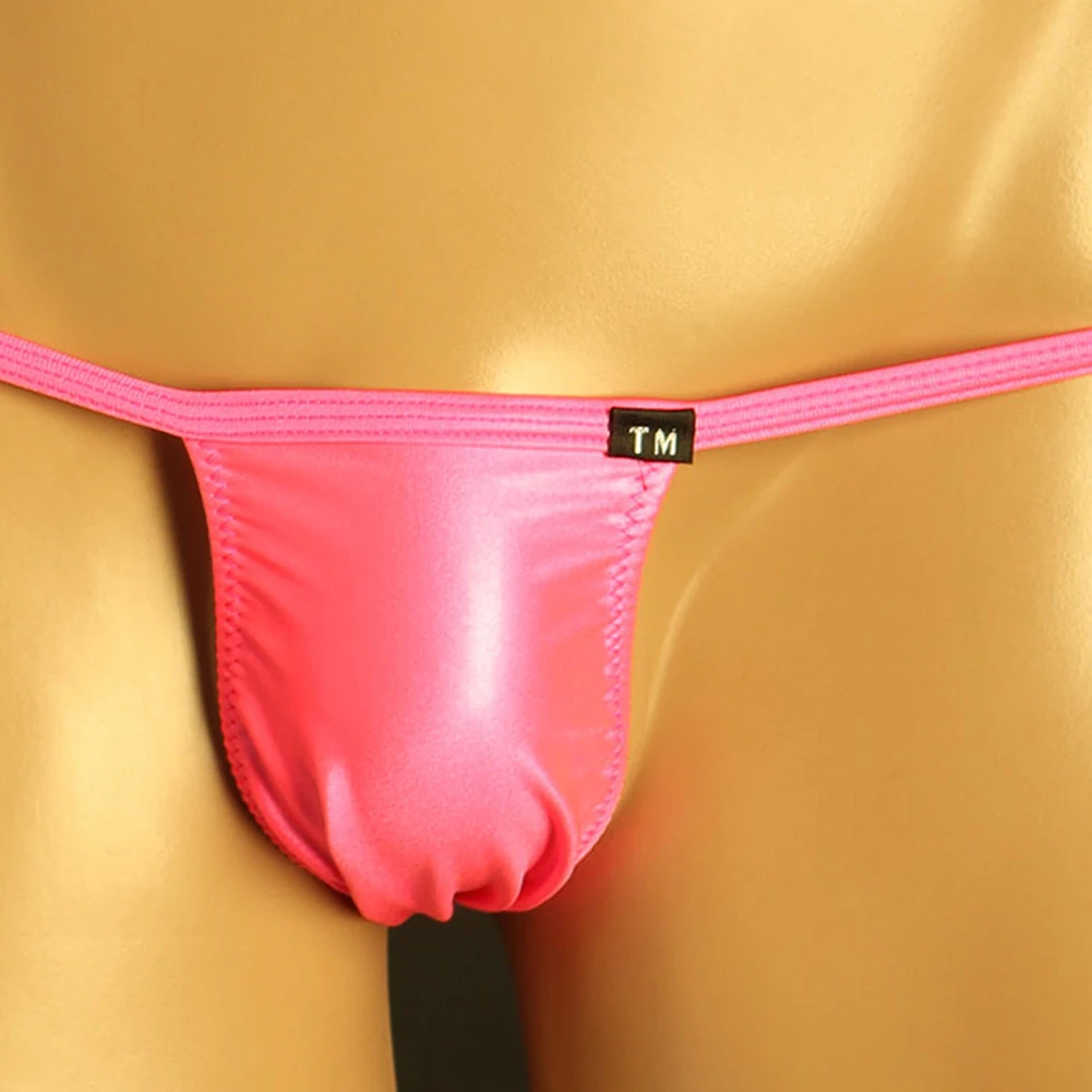 

Men Sexy Briefs Ice Silk G-string Panties Nightwear Underwear Pouch Panties Low Rise Tight T Pants Stretch Thong Tanga Hombre