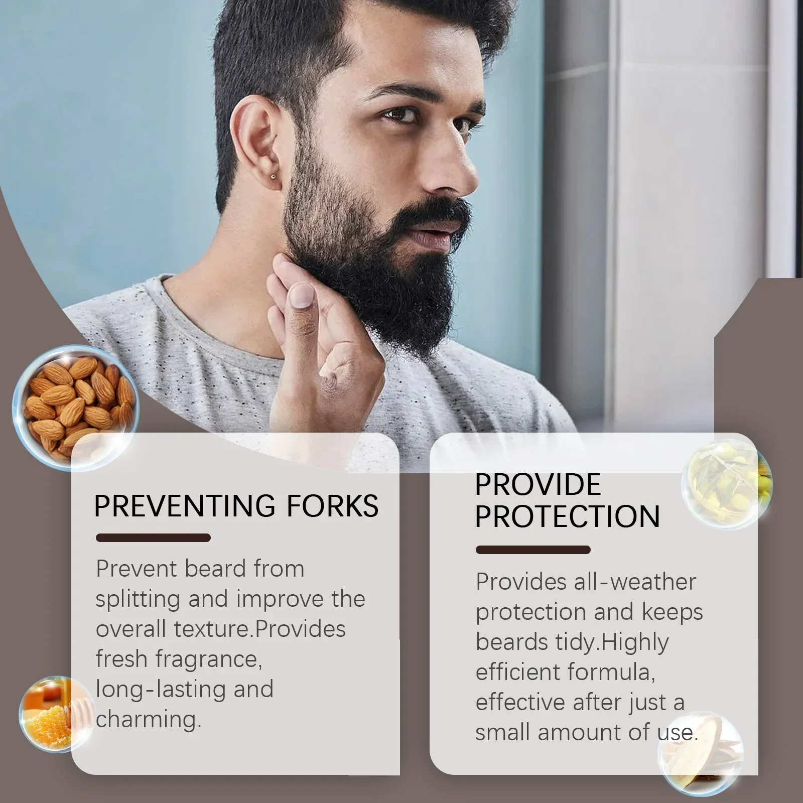Мужское масло для бороды питательное восстанавливающее средство приготовления