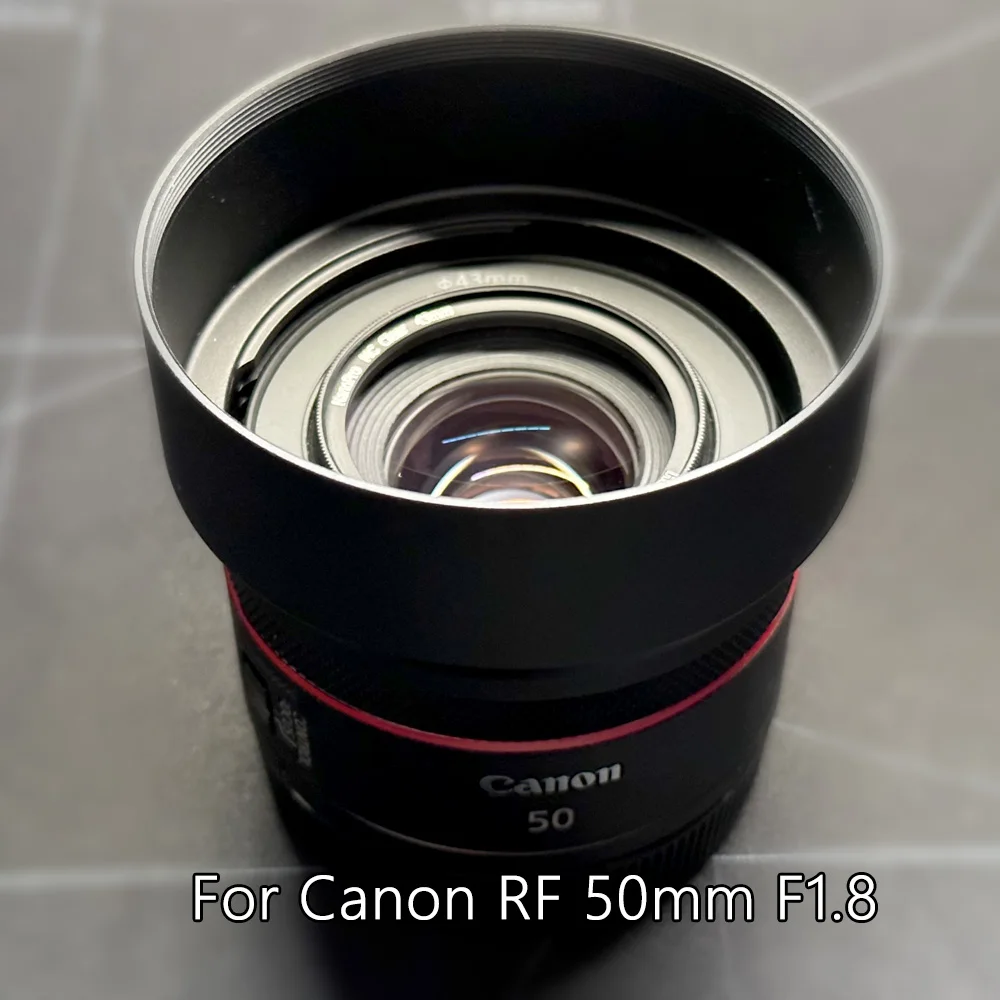 Металлическая бленда для объектива Canon RF 50 мм 1,8 STM RF 50 мм F1.8 объектив с бесплатной крышкой