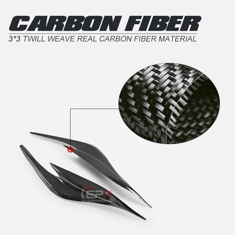 

For 09-12 Prius ZVW30 JDM Type Carbon Fiber Headlight Eyebrow Eye Lip Pair (Pre-Facelift Only) Glossy Exterior Car Trim