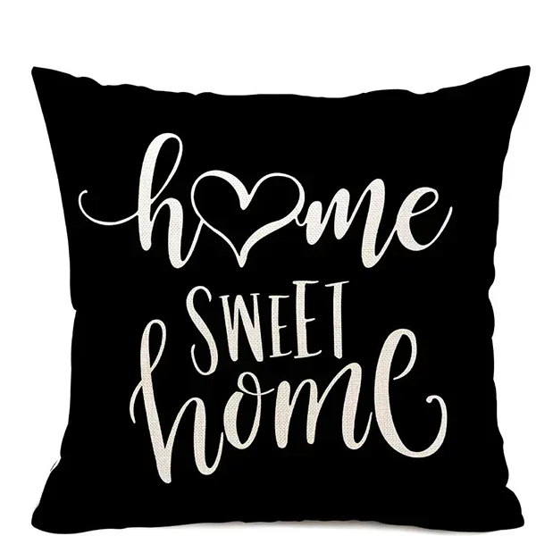 

Черно-белая льняная наволочка с геометрическим рисунком, чехол для диванной подушки, украшение для дома, можно настроить для вас 40x40 45x45 50x50