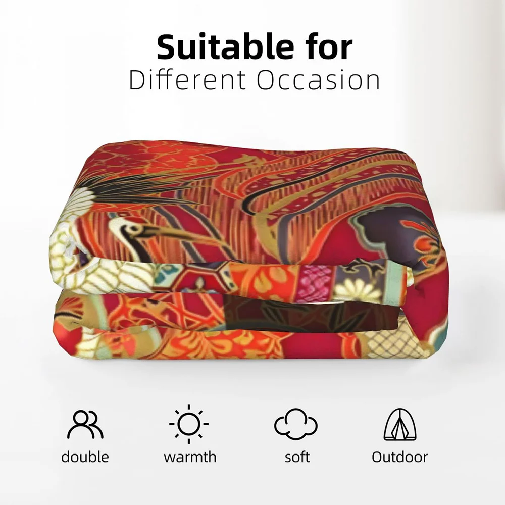 Изготовленное на заказ флисовое одеяло яркого красного цвета с традиционным