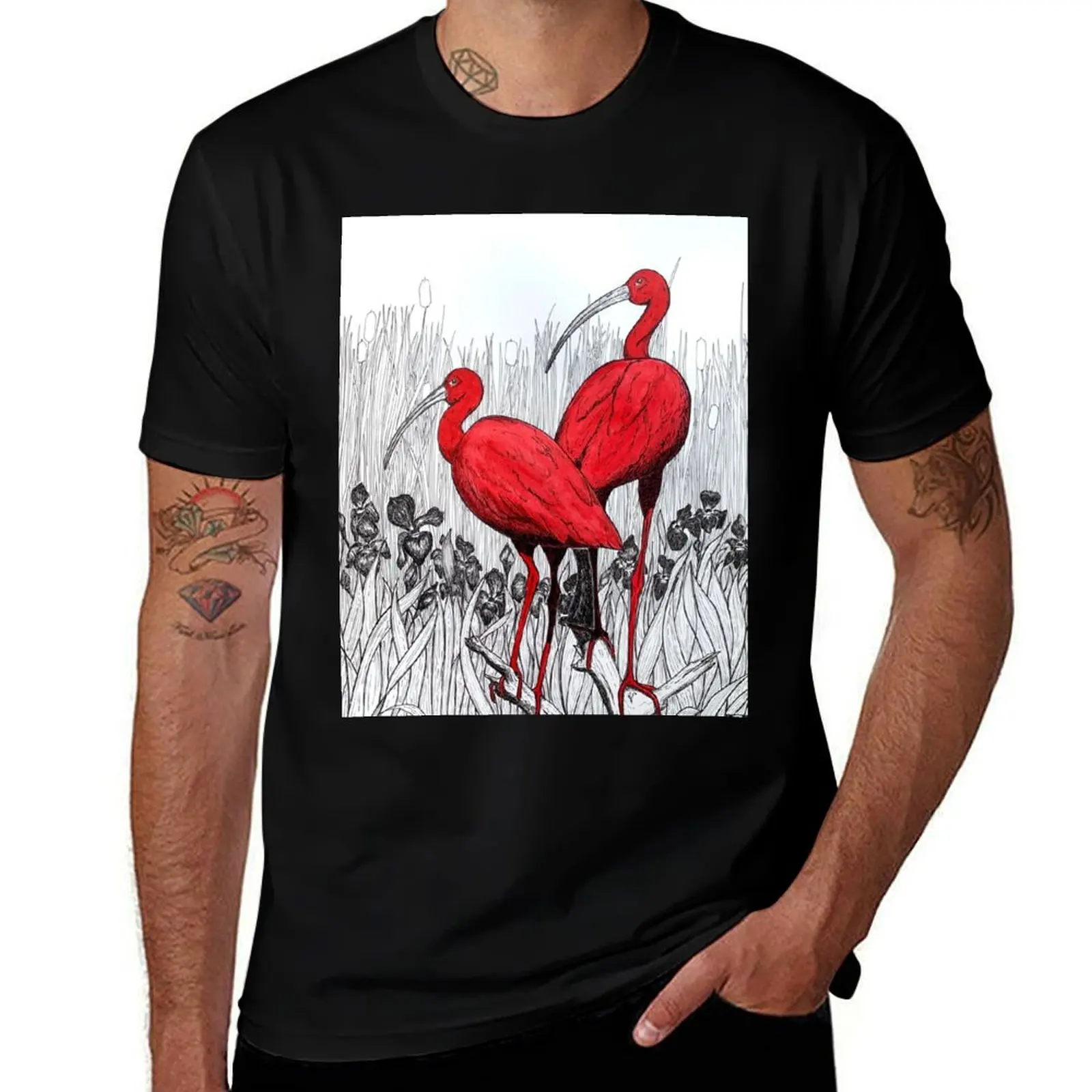 Фото Футболка Red ibis, простая повседневная футболка с короткими рукавами №1