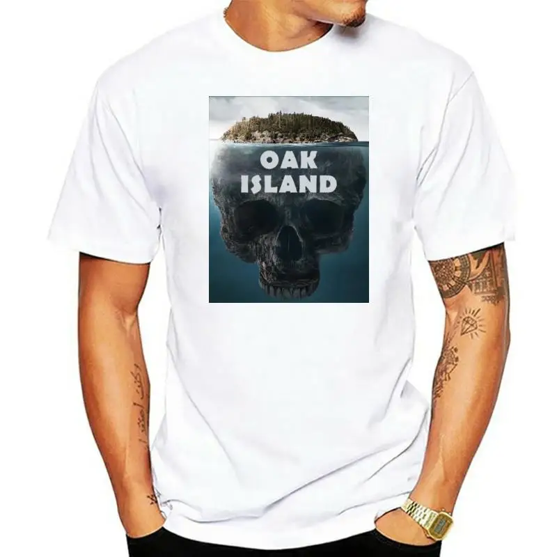 

Skull T-shirt Oak Island Tshirt Men Walking Dead Horror T Shirts 3D Skulls Tops Punk Rock Male Tees Cotton Black Poster Clothing