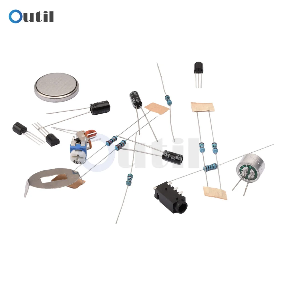 Набор электронных усилителей для слухового аппарата с батареей