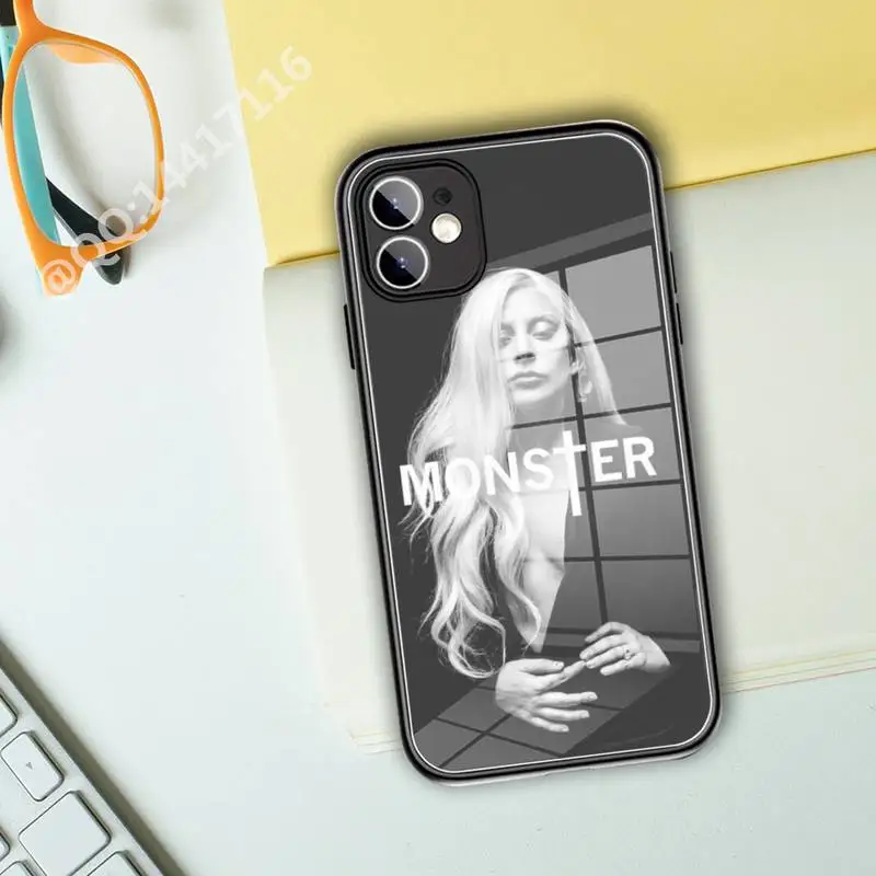 Чехол для телефона Lady Gaga Born This singer закаленное стекло iPhone 13 11 Pro XR XS MAX 8X7 Plus 12 Mini