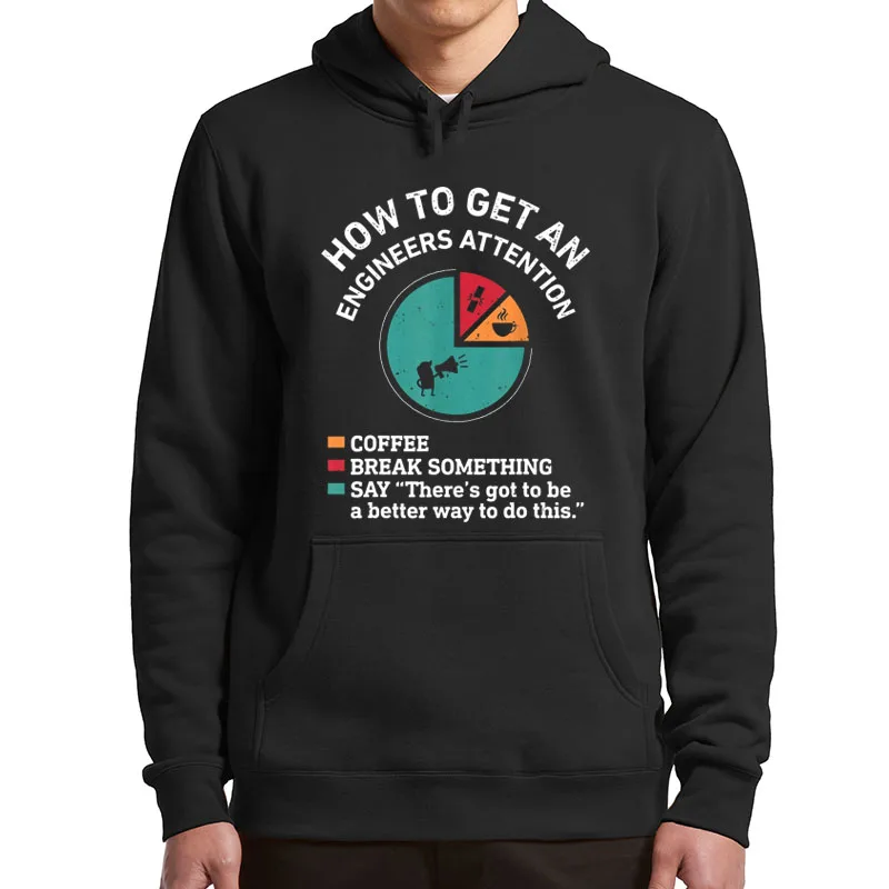 

How To Get An Engineers Attention Hoodies Funny Geek Nerd Engineering Men's Fleece Sweatshirts Top For Men Women