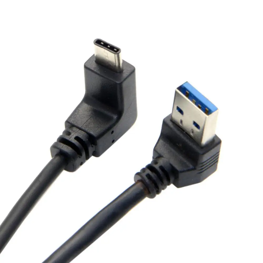 Кабель для передачи данных ноутбука Xiwai USB 3 1 USB-C двусторонний угловой до 90D