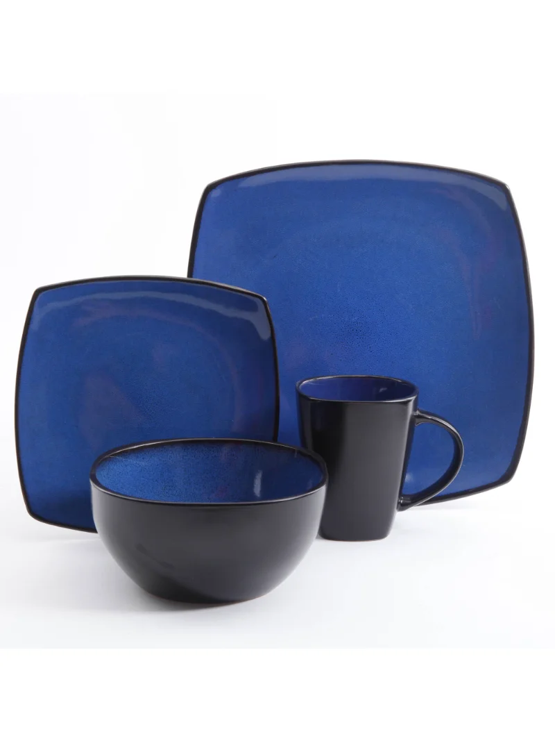 Gibson Home Soho Lounge Square Stoneware 16 Piece Dinnerware