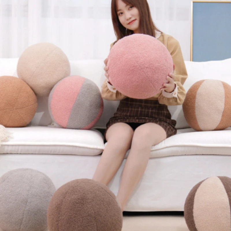 

Family Practical Yoga Ball Simple Ins Round Living Room Sofa Decoration Model Room Plush Home Photography Atmosphere Props