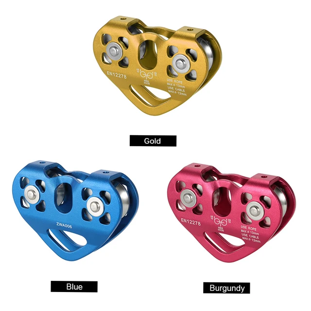 30KN Ice Climbing Rescue Pulley Aluminum Alloy Speed Pulley Climbing Equipment Tool Hammock Hanging Device 4