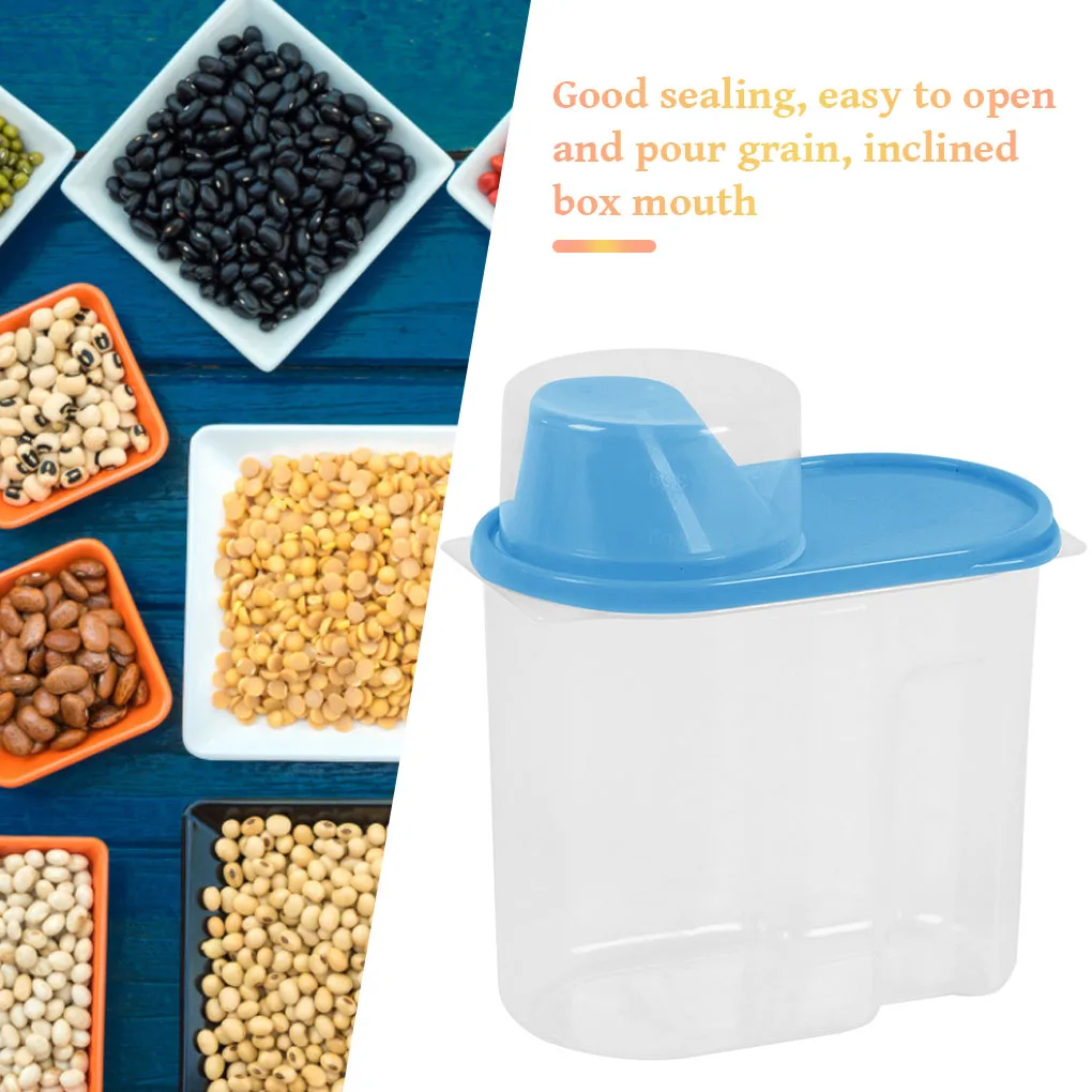 

2.5L Plastic Food Storage Box Airtight Container With Pour Lids Kitchen Cereals Storage Bottles Rice Beans Jar Dried Grains Tank