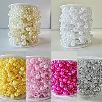 colorful artificial pearls beads string for chain garland flowers home wedding party decoration