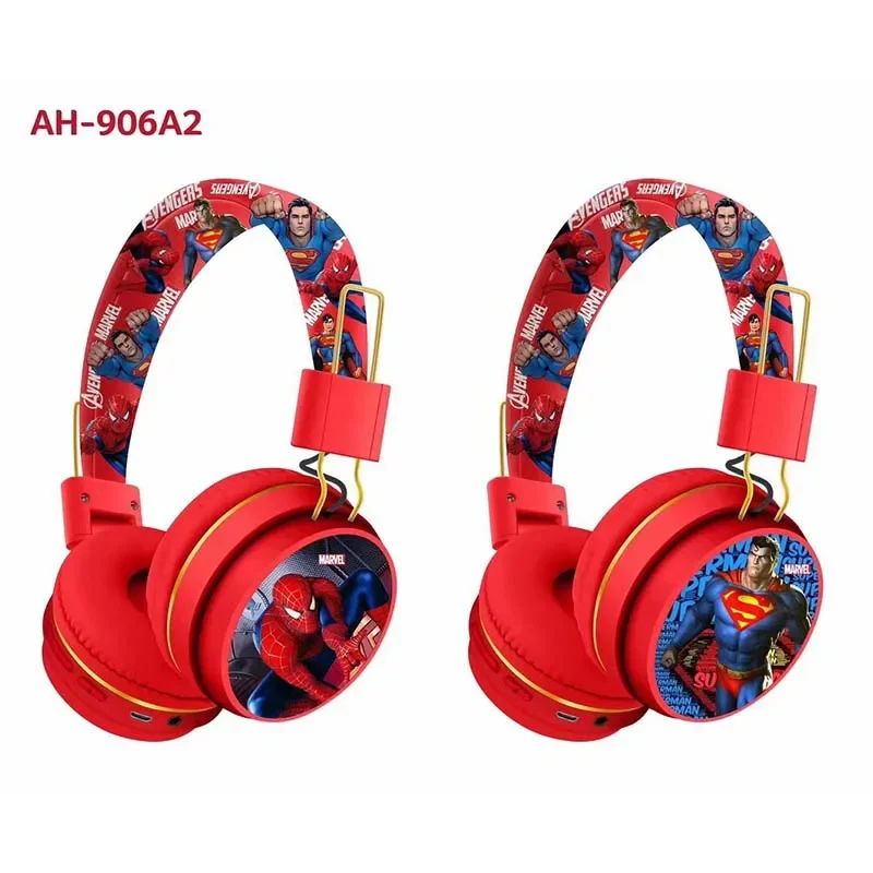 Беспроводные Bluetooth-накладные наушники Disney Spider-Man AH-906 Hi-Fi объемный звук С