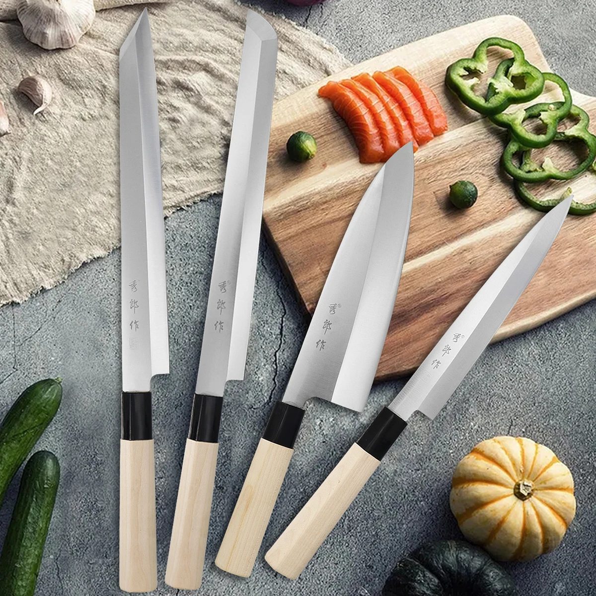 Профессиональный нож для рыбы японский сашими суши лосося говядины шеф-повара