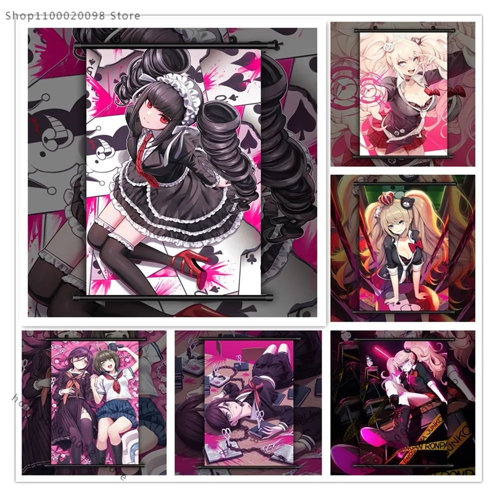 Живопись на холсте Аниме Danganronpa Ludenberg Junko Touko HD Print Wall Art Poster Scroll Living Kids Room Home Decoration.