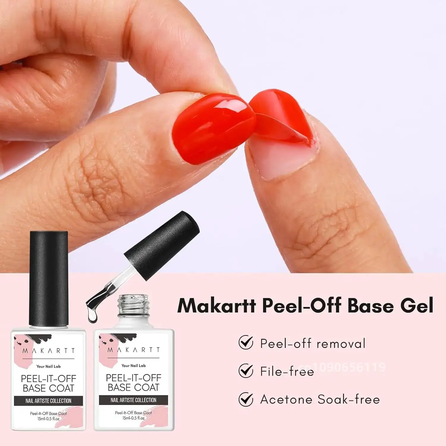Makartt Peelable Base Coat Латексный лак для ногтей Барьер 2 в 1 15 мл Отшелушивающий гель