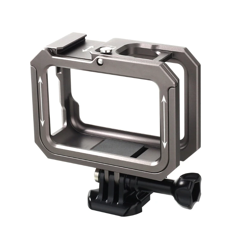 

Алюминиевый Корпус рамка чехол металлический защитный чехол для GoPro-Hero 9 с креплением для холодного башмака