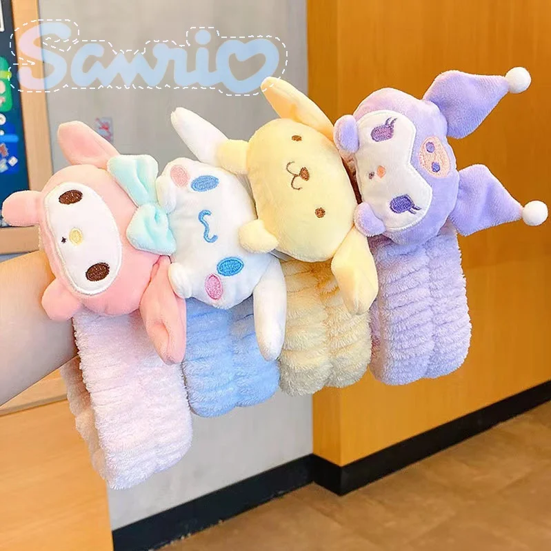 

Kawaii Cinnamoroll Sanrio Plush Cartoon Cute Pacha Dog Hair Headpiece Rubber Band Girl JK Hair Ring Headband Girl Trinkets