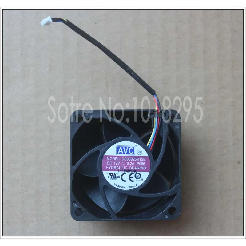 Кулер с гидравлическим подшипником, ШИМ охладитель для AVC 60 мм x 60 мм x 25 мм DS06025R12E, 12 в 0,50 А, 4-проводной 4-контактный разъем