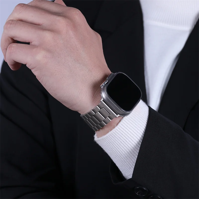 Classic Metal Band For Apple Watch Series 8 7 6 SE 5 45mm 41mm 40mm 44mm Stainless Steel Strap For iWatch Ultra 49mm 42mm Correa