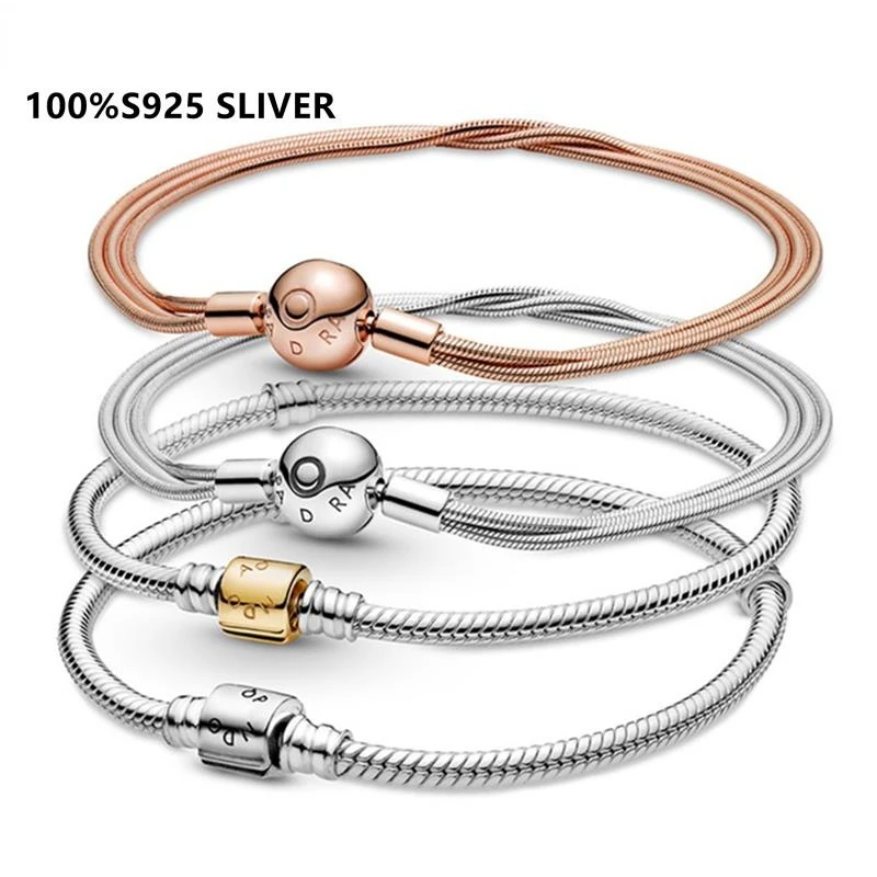 

Женский браслет из серебра 100% пробы, с бусинами