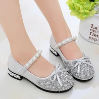 new childrens shoes pearl rhinestones shining spring kids princess shoes baby girls shoes for party and wedding shoes size 26 36