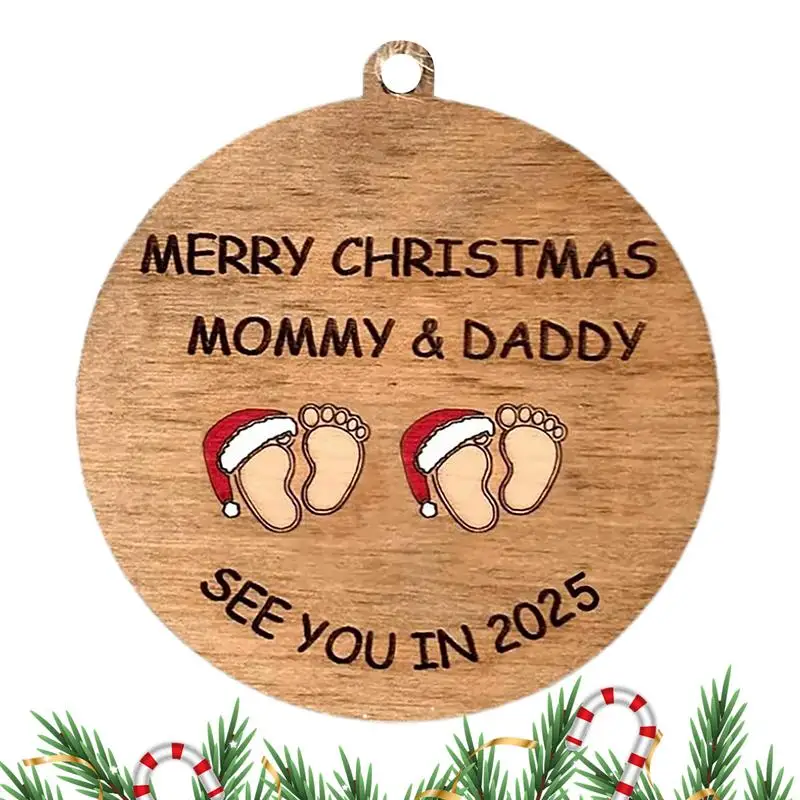 Фото Ozdoby świąteczne dla nowej mamy, taty, ciążowej Ozdoba świąteczna Ozdoba świąteczna dla rodziców 2025 na Baby Shower №1
