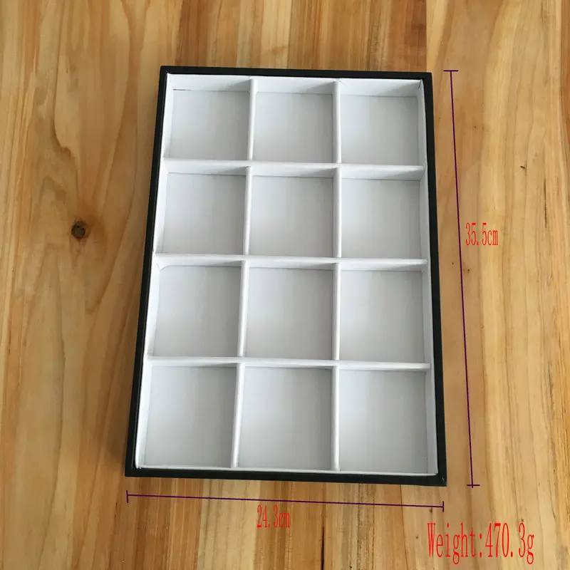 1 PCS Paper Card 12 Leather White Necklace Bracelet Loose Bead Jewelry Display Plate Of 350 X 240X30 mm