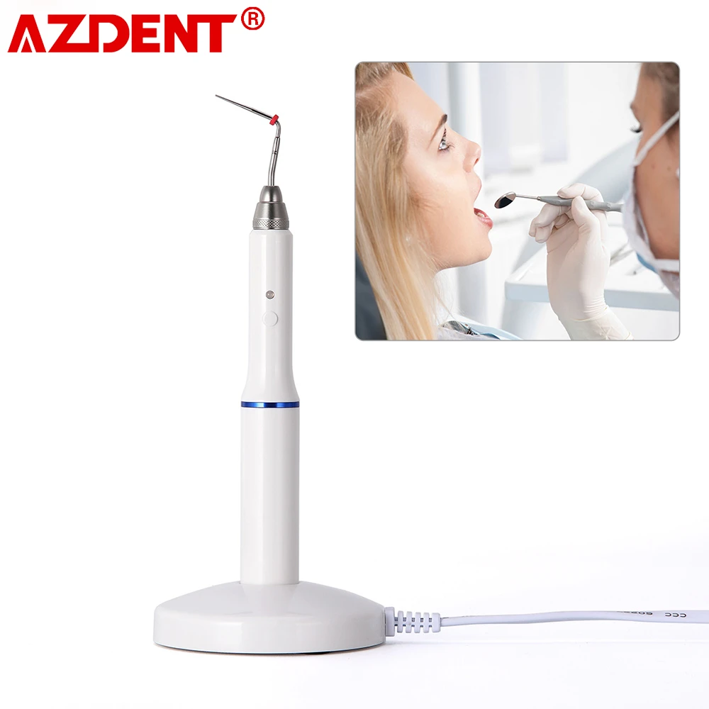 AZDENT 2022 Cordless Wireless Gutta Percha Endo Heated Pen Obturation System 2 Tips Endodontic Root Dentistry Instrument