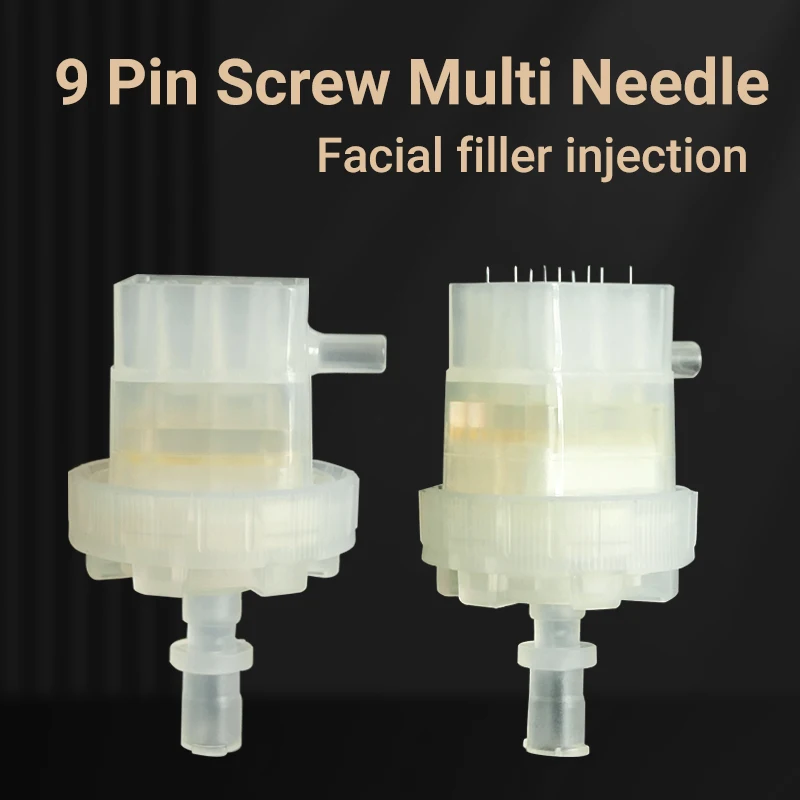 

Screw Multi Needle 9Pins 32G 0-2mm Crystal Meso Hyaluronic Acid Solution Serum Mesotherapy Gun Tool Parts
