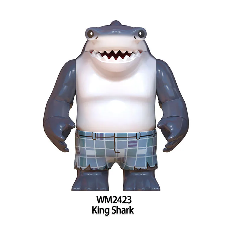 WM2423 WM2424 Большой Король Акула Строительные Блоки Ripster Jab Slammu Мультфильм Мини