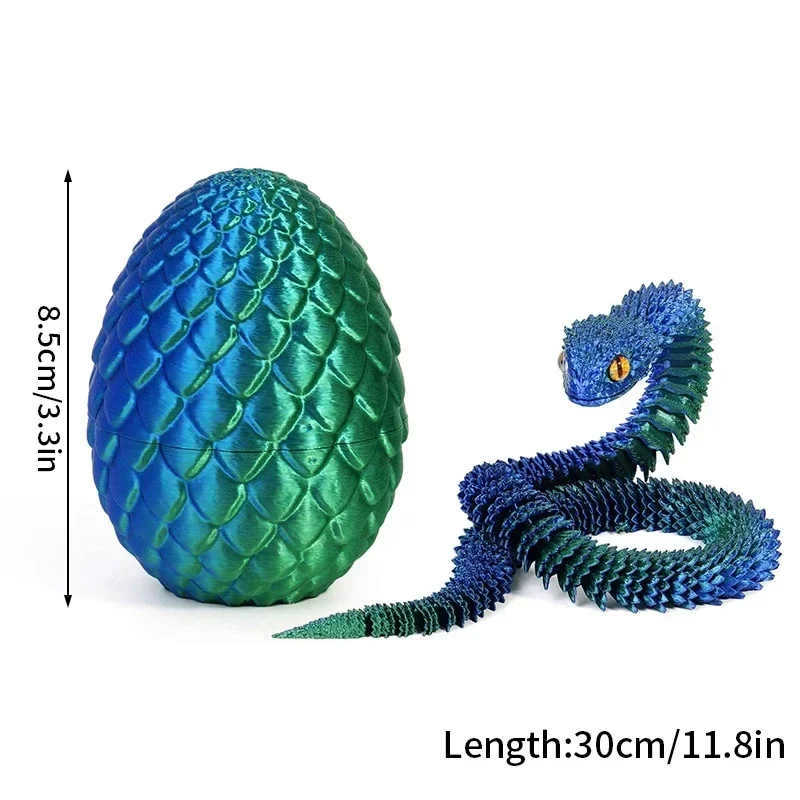 

3D-печатный пластиковый шарнирный дракон с яйцом