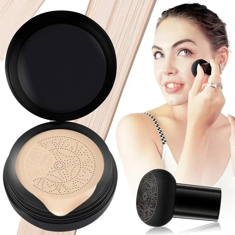 

Mushroom Head Air Cushion CC Cream Moisturizing Concealer Bright Makeup Base Long Lasting BB Cream With Mushroom Makeup Sponge