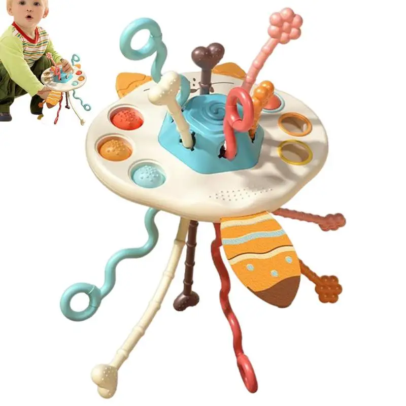 

Montessori Sensory Toys Shaped Pull String Toys Baby Activity Motor Skills Development Educational Toy For Babies 1 Years