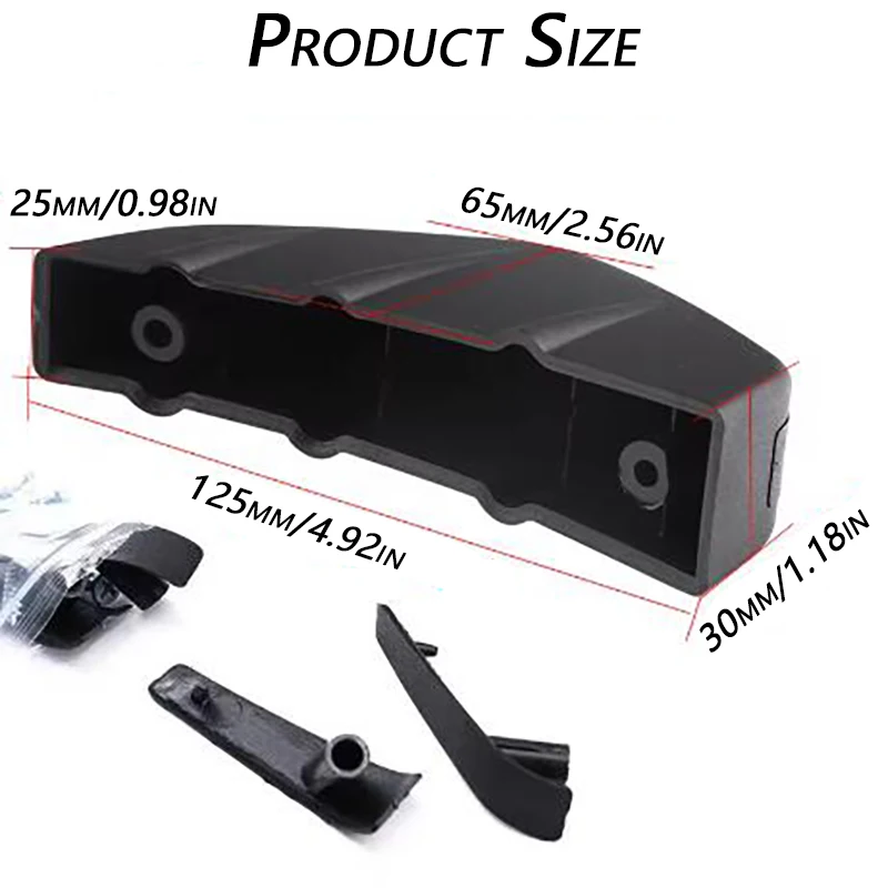 4 шт. черный универсальный модифицированный задний бампер акулий плавник